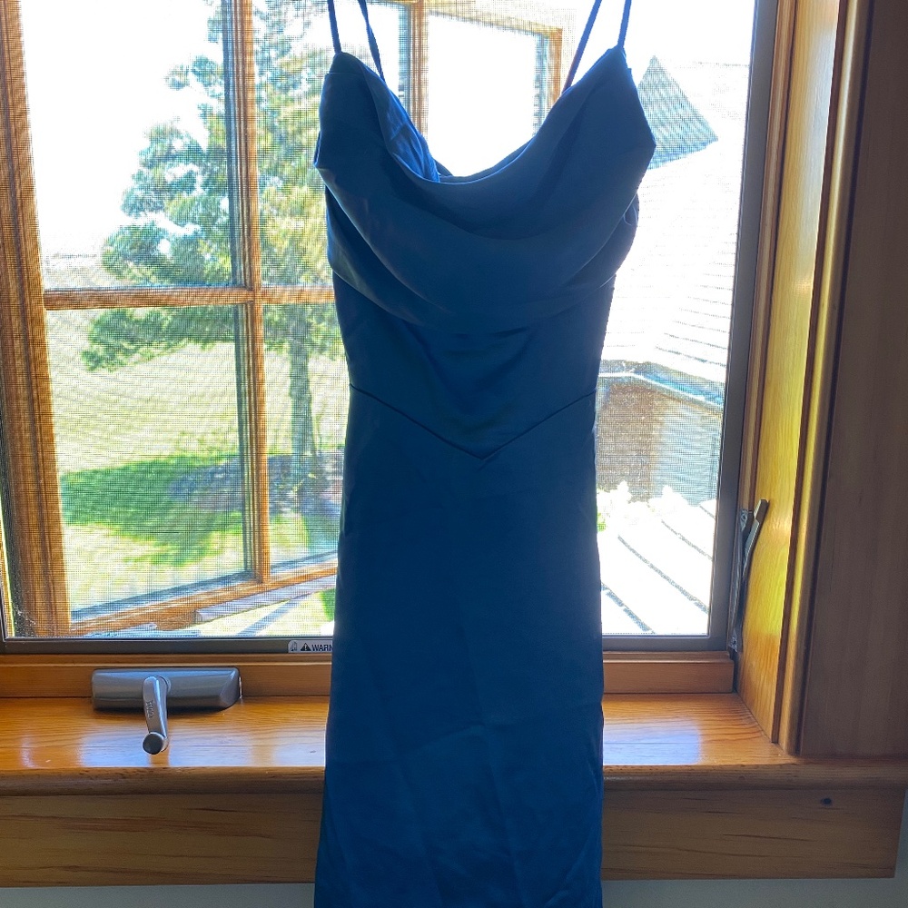Silk Navy Dress